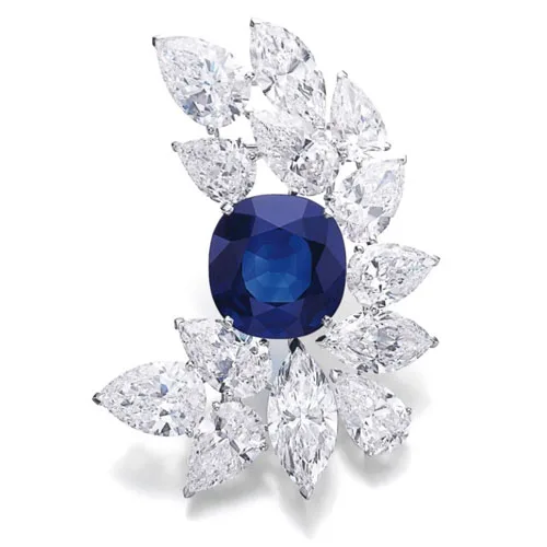 Sapphire and Diamond Cartier Brooch