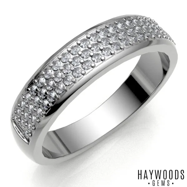 A micro pave set ring