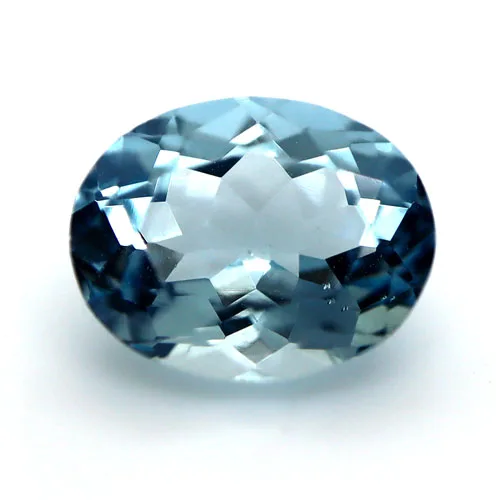 Oval Faceted Aquamarine Gemstone