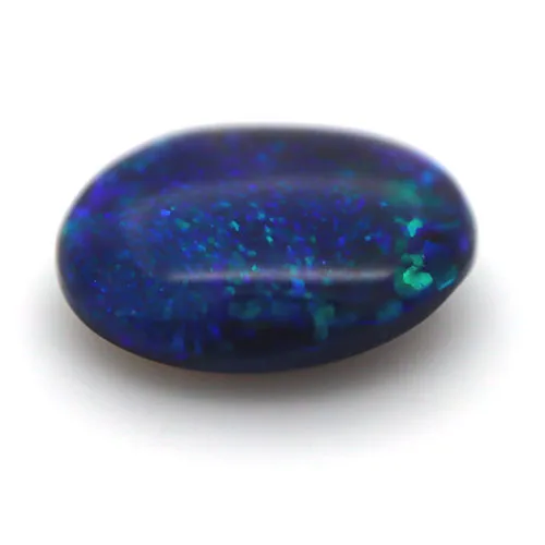 An oval Black Opal Cabochon