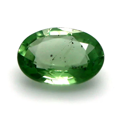 An oval cut Demantoid Garnet