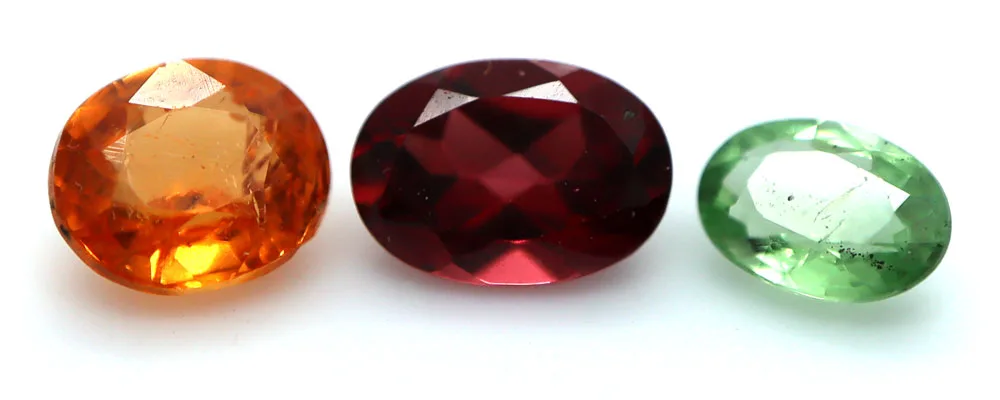 Spessetine, Almandine and Demantoid Garnets