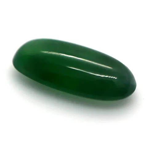 An Oval Green Jade Cabochon