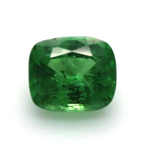 A cushion cut Tsavorite Garnet