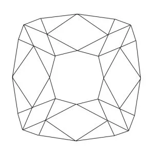 Old Mine Cut Diamond Drawing
