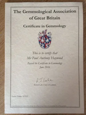 Gem-A Foundation Certificate