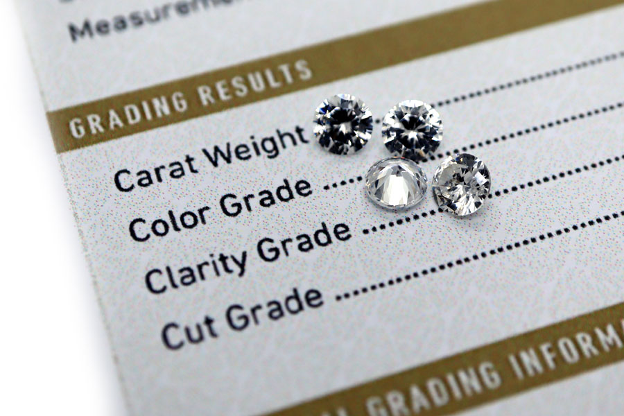 Diamonds on a GIA grading report