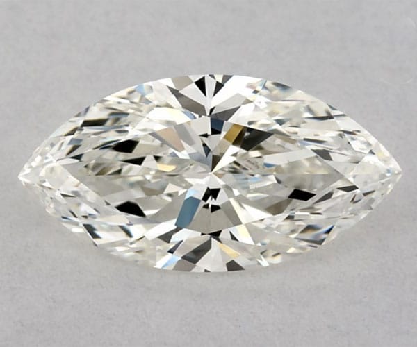 An I Colour Marquise Cut Diamond on a grey background