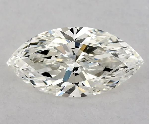 An I Colour Marquise Cut Diamond on a grey background