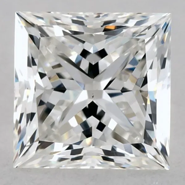 A Princess Cut Diamond with a 1.00 ratio on a grey background