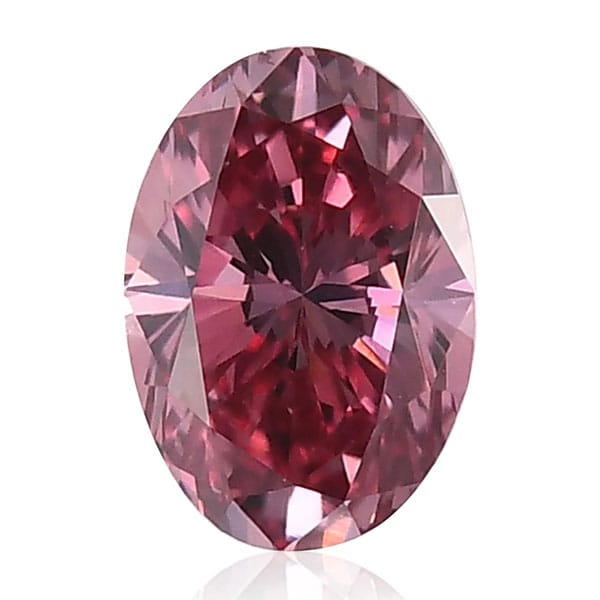 An Oval Cut Fancy Deep Pink Diamond