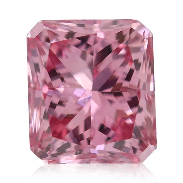 An Emerald Cut Fancy Intense Pink Diamond