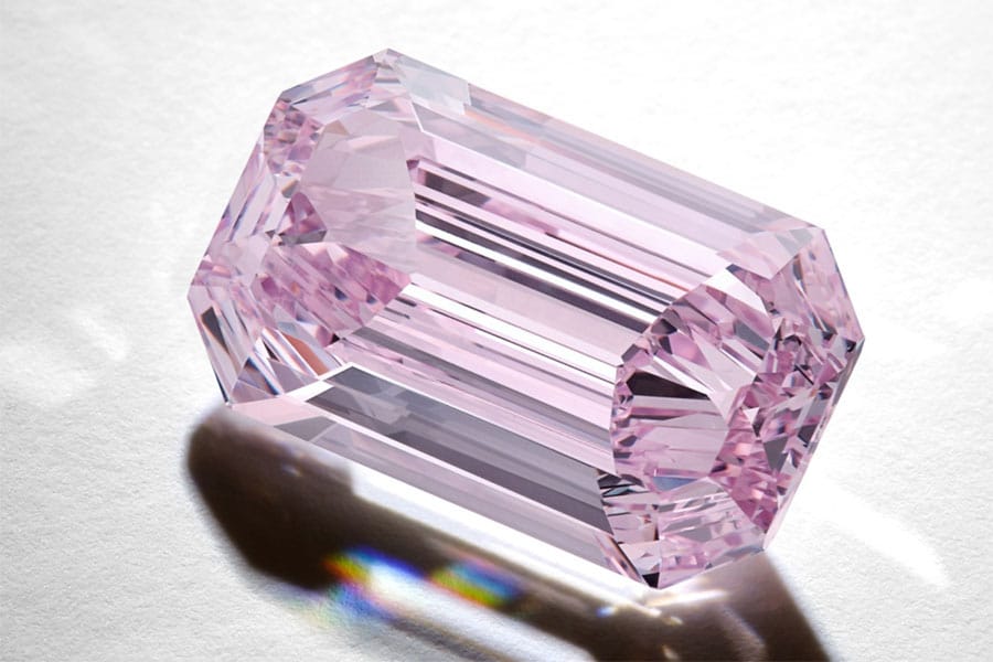 An Emerald Cut Pink Diamond