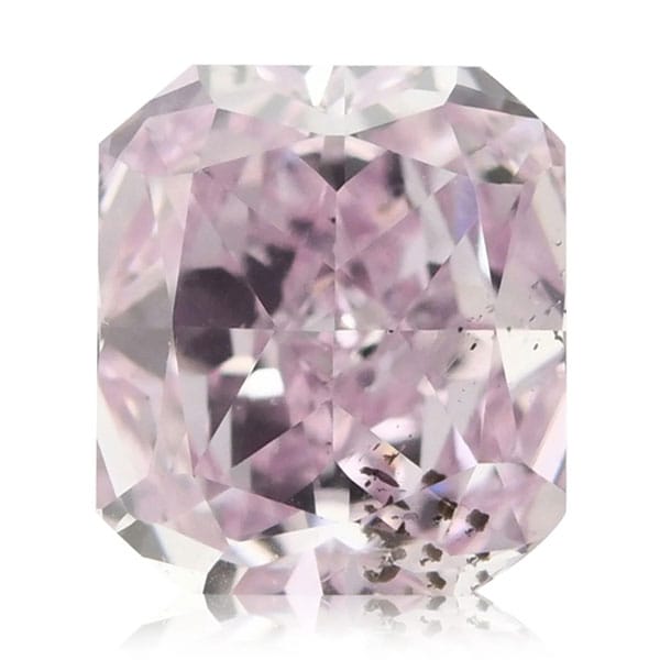 A Radiant Cut Fancy Purple Pink Diamond with SI2 Clarity