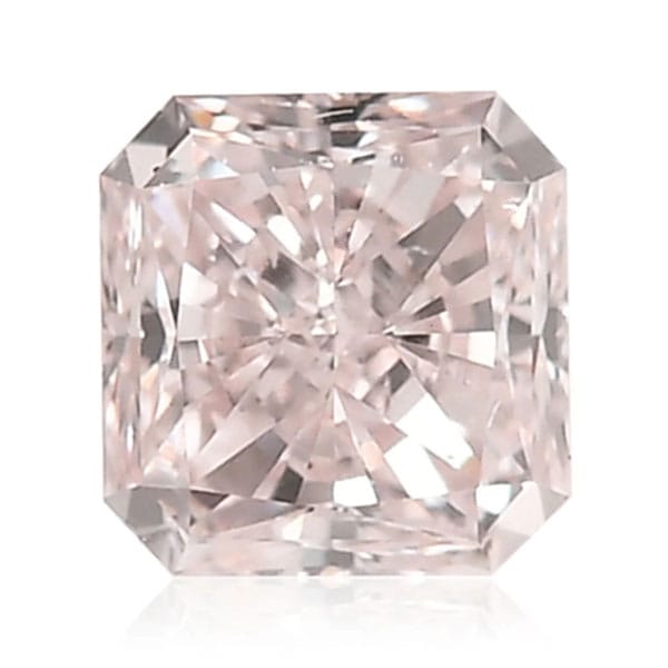 An Emerald Cut Very Light Pink Diamond