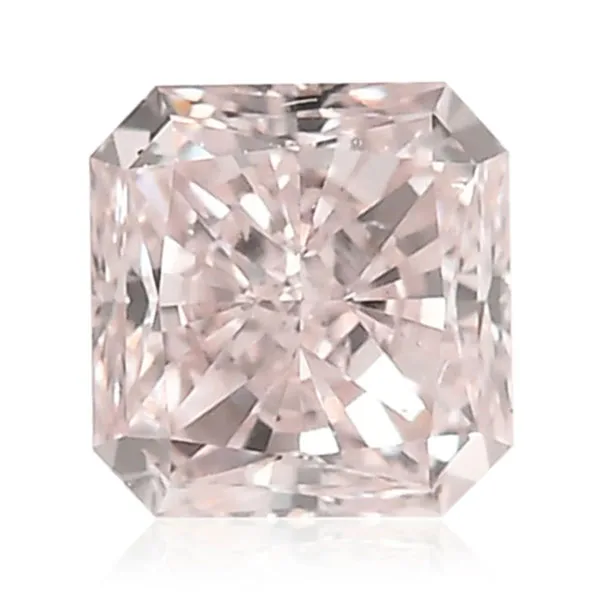 An Emerald Cut Very Light Pink Diamond