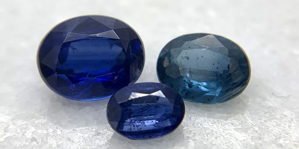 Three Oval Kyanite Gemstones