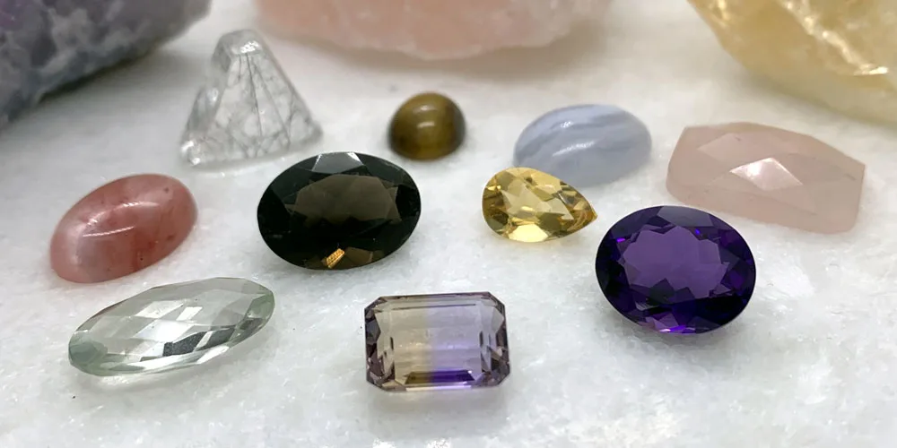 A selection of Quartz gemstones