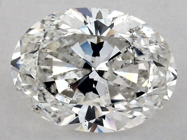 A visually poor SI1 Clarity Oval Diamond